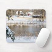 Tapis De Souris Scène de neige rurale (Avec souris)