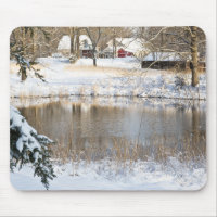 Scène de neige rurale