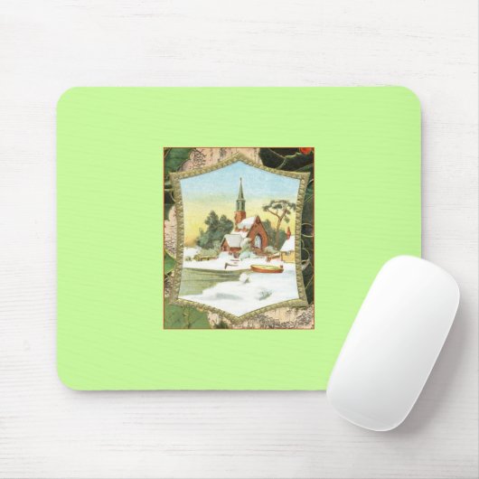 Tapis De Souris Scène de Noël (Avec souris)