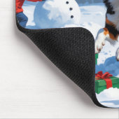 Tapis De Souris Scène de Noël australienne Kelpie (Coin)