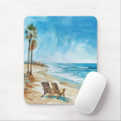 Tapis De Souris Scène de plage (Avec souris)