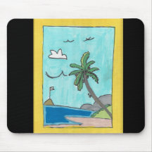 Tapis de souris Scène de plage