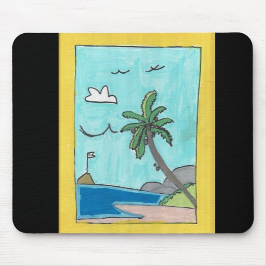 Tapis de souris Scène de plage (Devant)