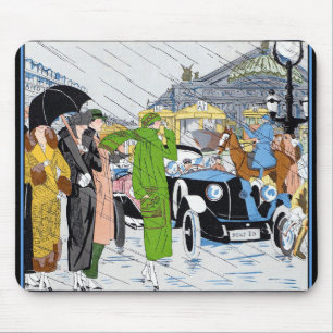 Tapis De Souris Scène de rue Art Déco