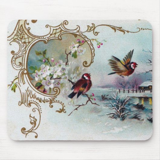Tapis De Souris Scène d'oiseaux (Devant)