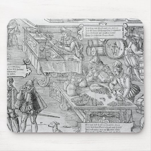 Tapis De Souris Scène d'opérations bancaires (Devant)