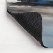 Tapis De Souris Scène dynamique de course urbaine bleue (Coin)