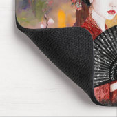 Tapis De Souris Scène Japonaise Avec Une Femme (Coin)