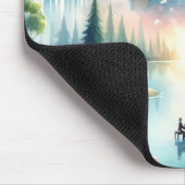 Tapis De Souris Scène Whimsical Rainbow Earth Imaginaire (Coin)