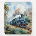 Tapis De Souris Scenic Landscape a Victorian Train<br><div class="desc">A lovely mountain landscape with a Victorian train and a castle in background</div>