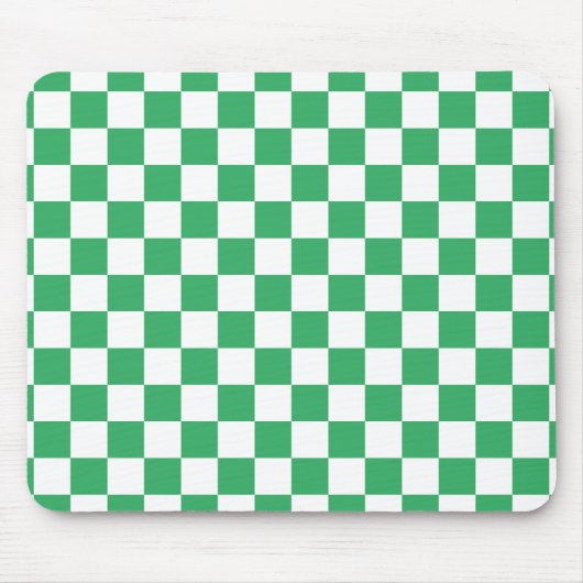 Tapis De Souris Schachbrettmuster Weiss Grün (Devant)
