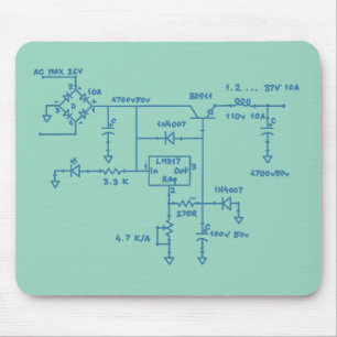 Tapis De Souris schéma de circuit électronique technologie plan gé
