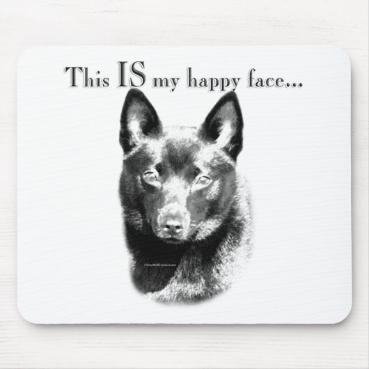Tapis De Souris Schipperke Joyeux Visage (Devant)