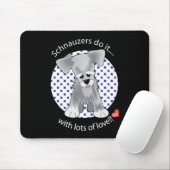 Tapis De Souris Schnauzer d'amour (Avec souris)