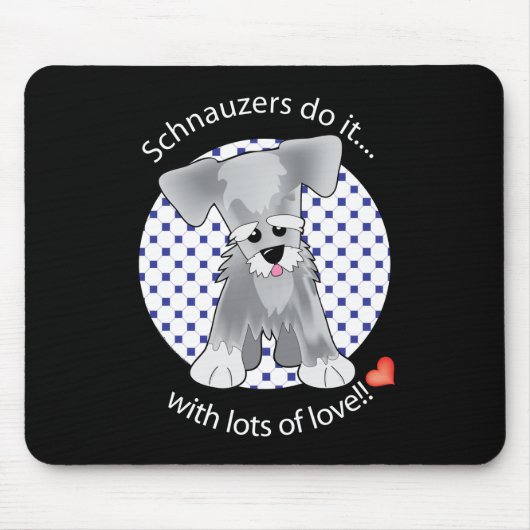 Tapis De Souris Schnauzer d'amour (Devant)
