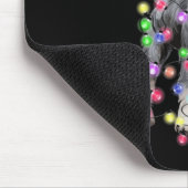 Tapis De Souris Schnauzer Dog Reindeer Christmas Lights Ugly Xmas (Coin)