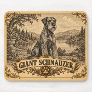 Tapis De Souris Schnauzer géant, chien de patrimoine vintage