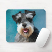 Tapis De Souris Schnauzer Miniature peinture couleur de l'eau (Avec souris)