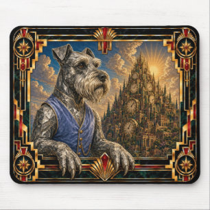 Tapis De Souris Schnauzer nain, chien Art Déco