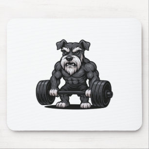 Tapis De Souris Schnauzer Poids Bodybuilder entraînement Gym Do