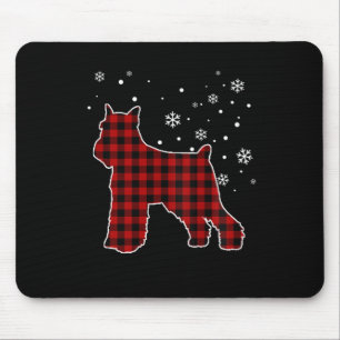 Tapis De Souris Schnauzer Standard Christmas Dog Buffalo Plaid