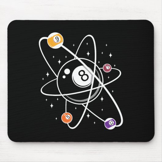 Tapis De Souris Science Atom Pool Lover 8 - Billard (Devant)
