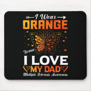 Tapis De Souris Sclérose Mme Warrior Je Porte Orange Papa
