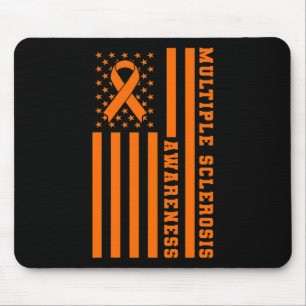 Tapis De Souris Sclérose Ms Awareness Patriotique Usa American Fla