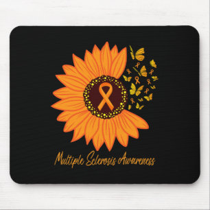 Tapis De Souris Sclérose Sensibilisation Fleur de ruban Ms Butfly
