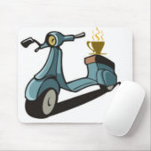 TAPIS DE SOURIS SCOOTER ET CAFÉ MOUSPAD (Avec souris)