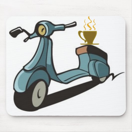 TAPIS DE SOURIS SCOOTER ET CAFÉ MOUSPAD (Devant)