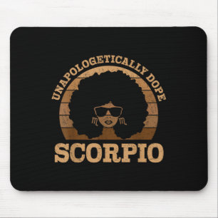 Tapis De Souris Scoro Queen Afro cheveux noir femme signe Zodiac