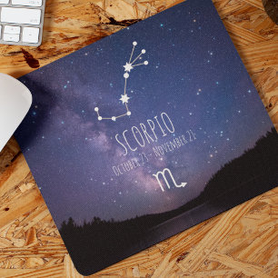 Tapis De Souris Scorpio Constellation Zodiaque personnalisée