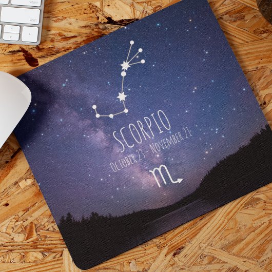 Tapis De Souris Scorpio | Constellation Zodiaque personnalisée