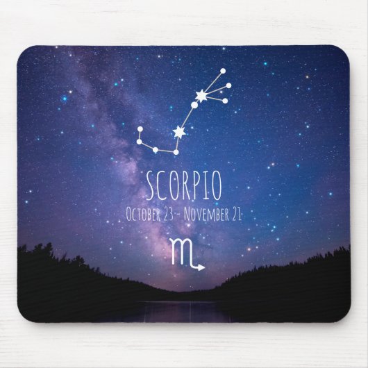 Tapis De Souris Scorpio | Constellation Zodiaque personnalisée (Devant)