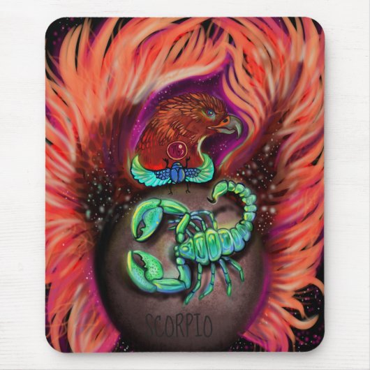 Tapis De Souris Scorpio, signe zodiaque (Devant)