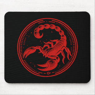 Tapis De Souris Scorpion Rouge Astrologie Signe du zodiaque Scorpi