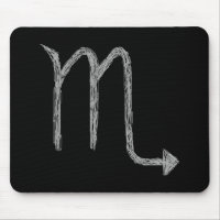 Scorpion. Signe d'astrologie de zodiaque. Noir