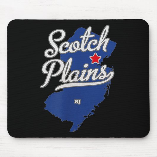 Tapis De Souris Scotch Plains New Jersey Nj Map (Devant)