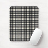 Tapis De Souris Scott Black and White Original Scottish Tartan (Avec souris)