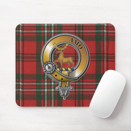 Tapis De Souris Scott Tartan & Badge (Avec souris)