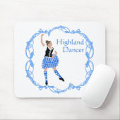 Tapis De Souris Scottish Highland Dancer Celtic Knotwork bleu (Avec souris)