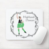 Tapis De Souris Scottish Highland Dancer Celtic Knotwork Green (Avec souris)