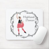 Tapis De Souris Scottish Highland Dancer Celtic Knotwork Rouge (Avec souris)