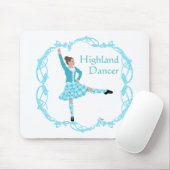 Tapis De Souris Scottish Highland Dancer Celtic Knotwork Turquoise (Avec souris)