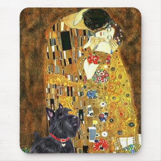 Tapis De Souris Scottish Terrier 6 - Le baiser (Devant)