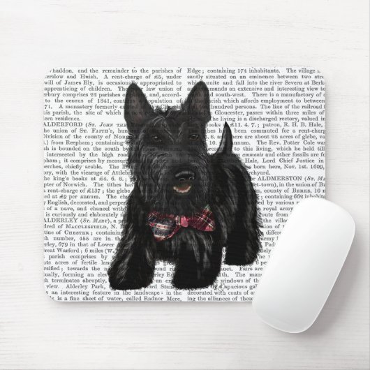 Tapis De Souris Scottish Terrier et Bow (Avec souris)