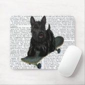 Tapis De Souris Scottish Terrier et Skateboard (Avec souris)