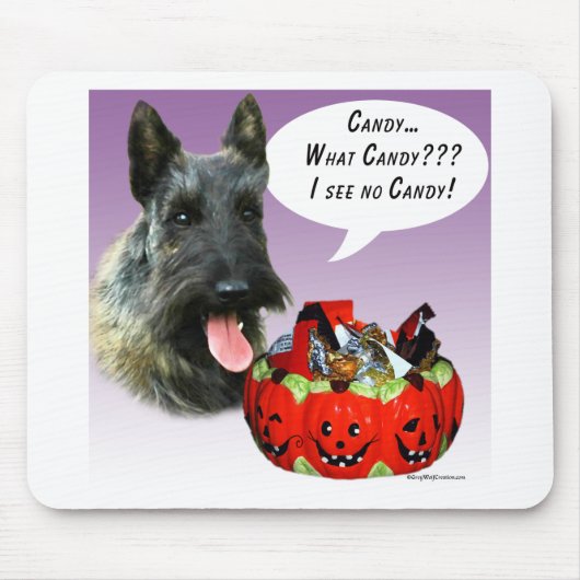 Tapis De Souris Scottish Terrier Halloween Candy (Devant)