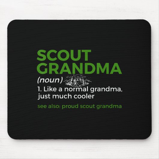 Tapis De Souris Scouting Funny Scout Grandma Definition Proud Scou (Devant)